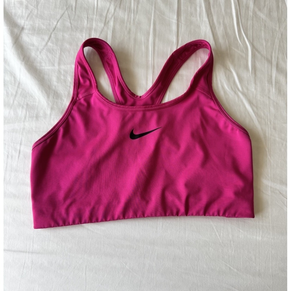 Nike Dri-FIT Pink Racerback Sports Bra Women's Size XL Compression Workout EUC